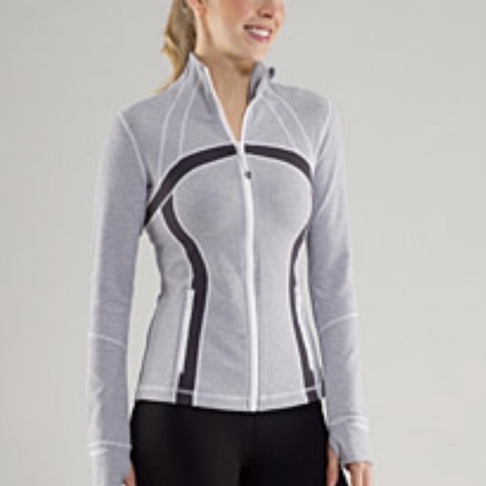 RARE Lululemon Define Jacket In Heathered Coal Wee Stripe